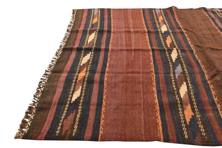 Detail image of 3' 7 x 4' 6 Hand Woven Kilim Fars Wool Rug
