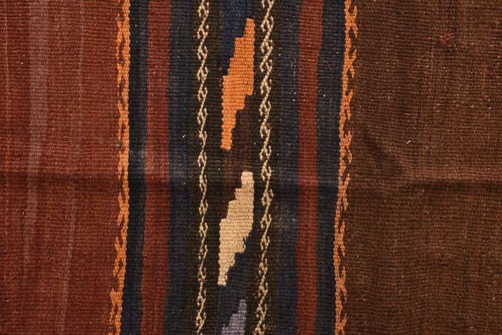 3' 7 x 4' 6 Hand Woven Kilim Fars Wool Rug