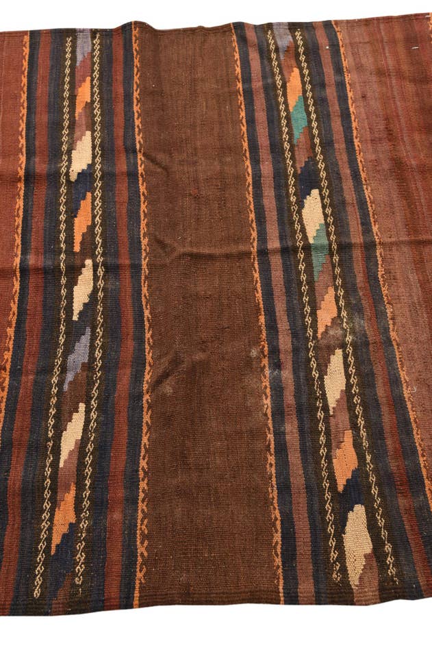 Detail image of 3' 7 x 4' 6 Hand Woven Kilim Fars Wool Rug