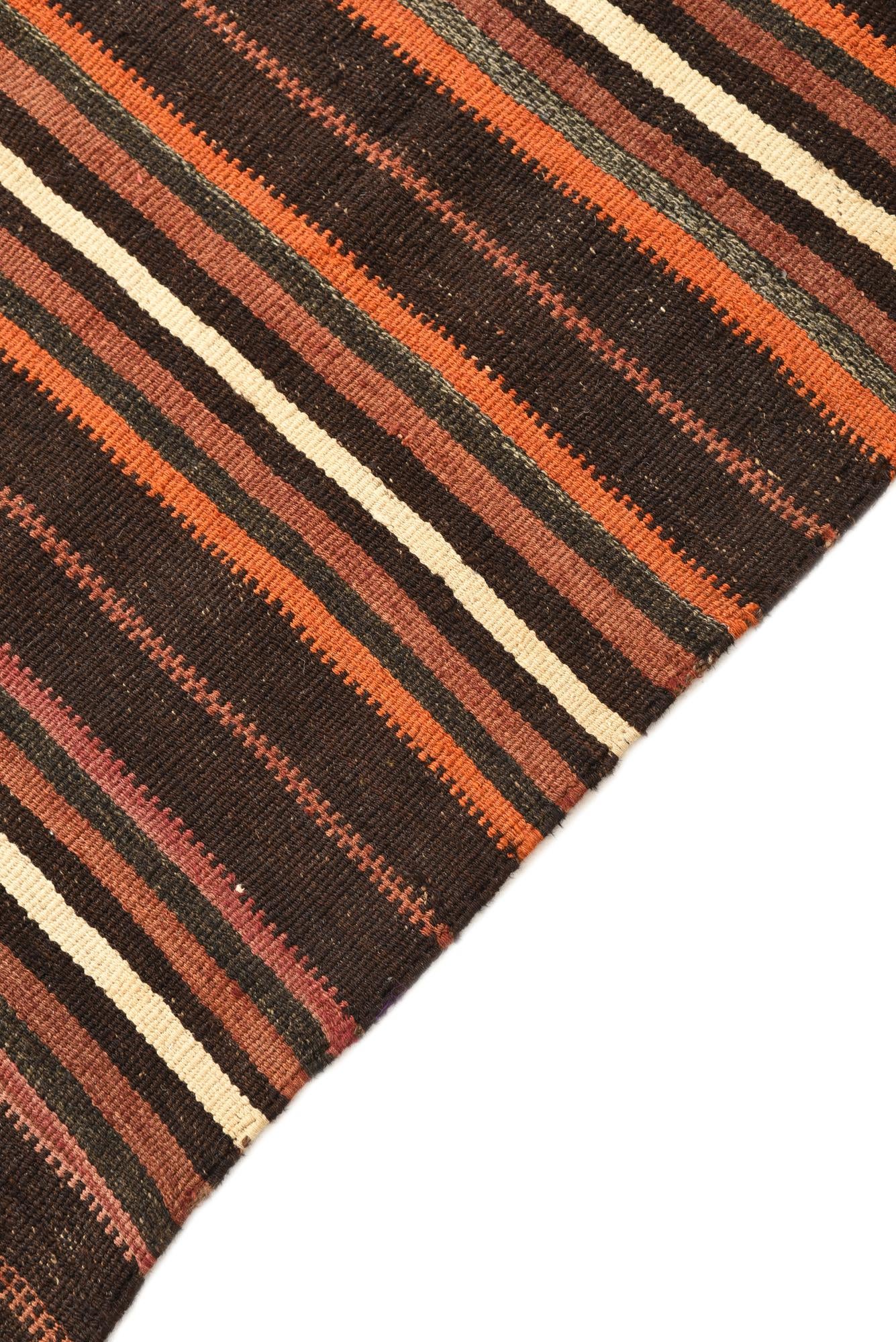 4' 6 x 6' 7 Hand Woven Kilim Fars Wool Rug