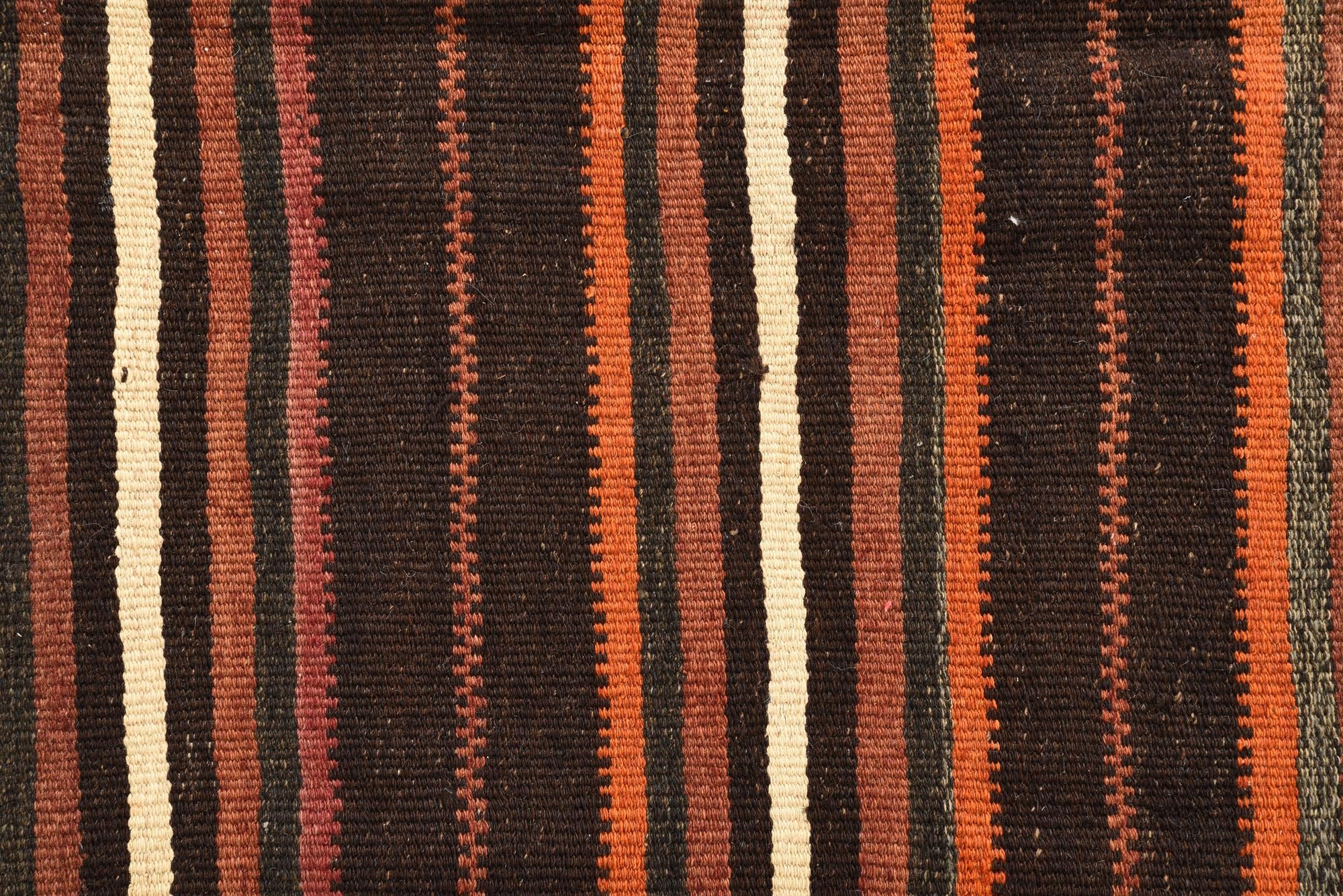 4' 6 x 6' 7 Hand Woven Kilim Fars Wool Rug