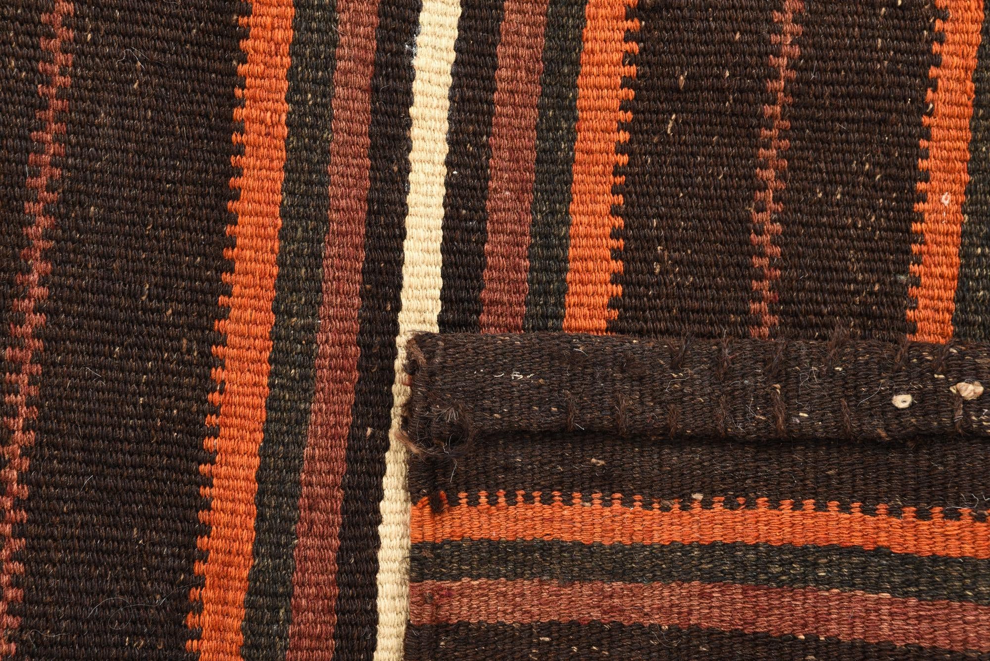 4' 6 x 6' 7 Hand Woven Kilim Fars Wool Rug