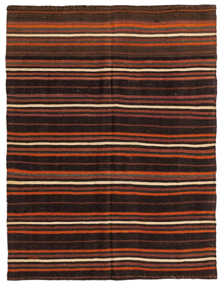 Detail image of 4' 6 x 6' 7 Hand Woven Kilim Fars Wool Rug