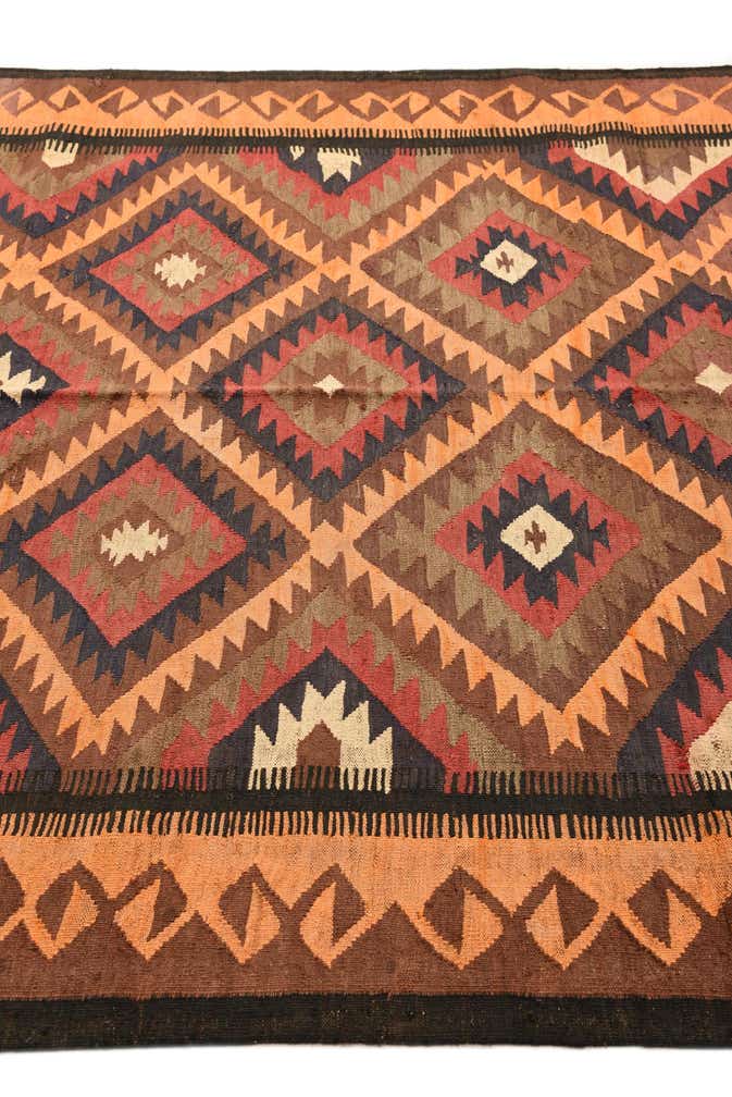 5' 6 x 10' 6 Hand Woven Kilim Fars Wool Rug