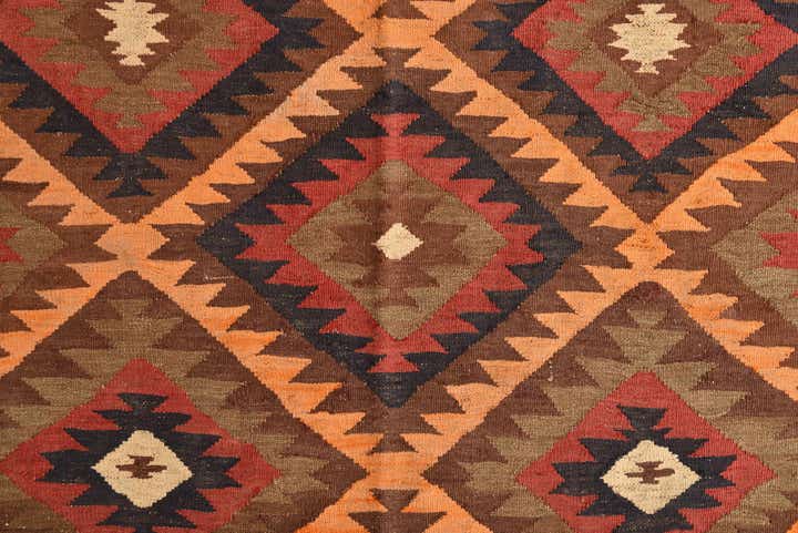5' 6 x 10' 6 Hand Woven Kilim Fars Wool Rug