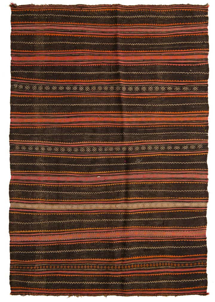 5' x 9' 6 Hand Woven Kilim Fars Wool Rug