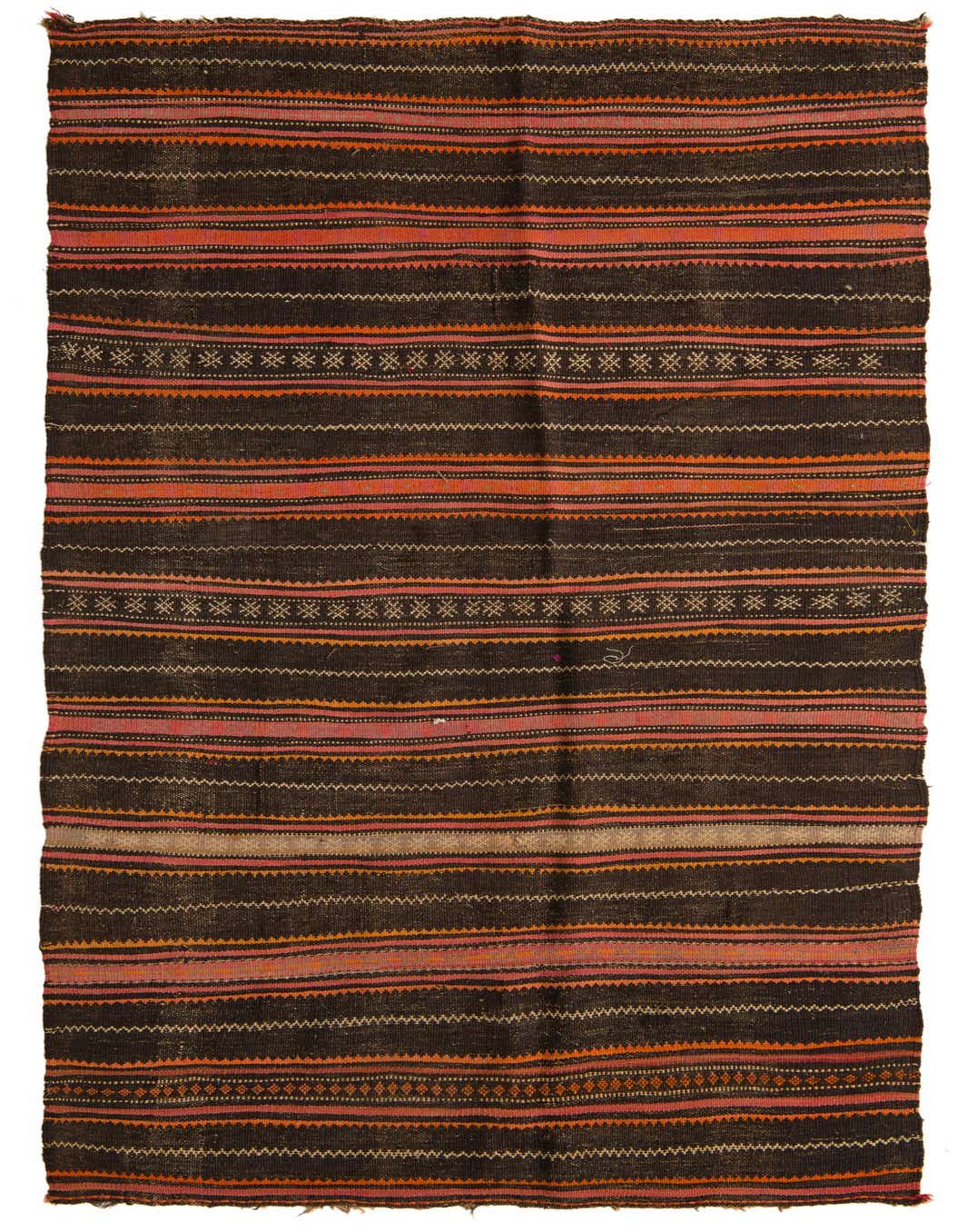 5' x 9' 6 Hand Woven Kilim Fars Wool Rug
