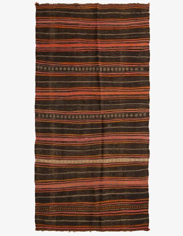 5' x 9' 6 Hand Woven Kilim Fars Wool Rug
