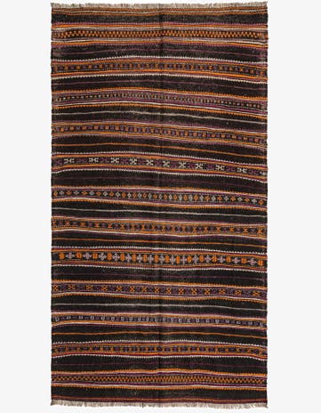 5' 7 x 9' 10 Hand Woven Kilim Fars Wool Rug