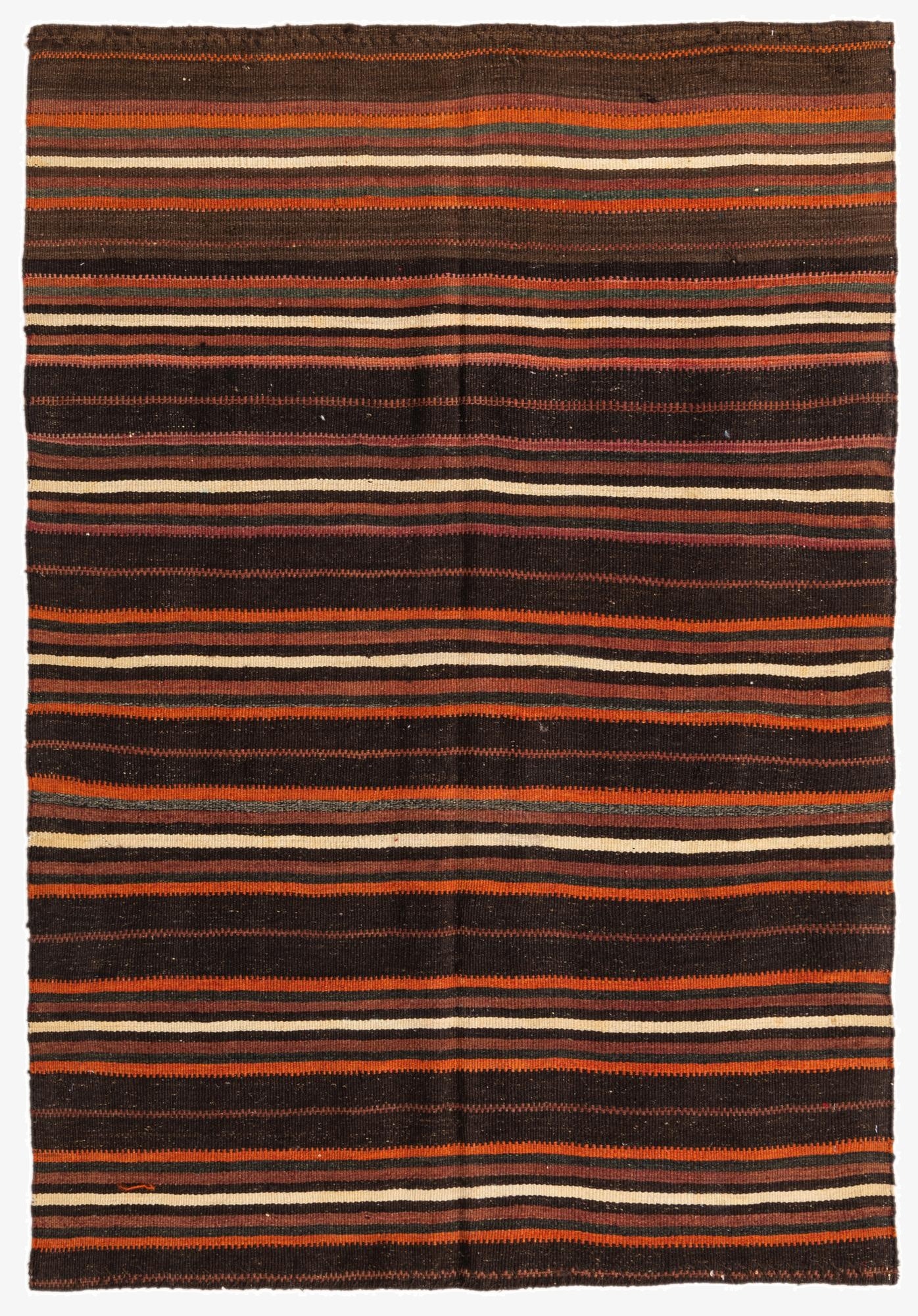 4' 6 x 6' 7  Hand Woven Kilim Fars Wool Rug