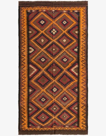 5' 6 x 10' 6 Hand Woven Kilim Fars Wool Rug