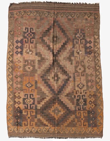 5' 4 x 7' 6 Hand Woven Kilim Fars Wool Rug