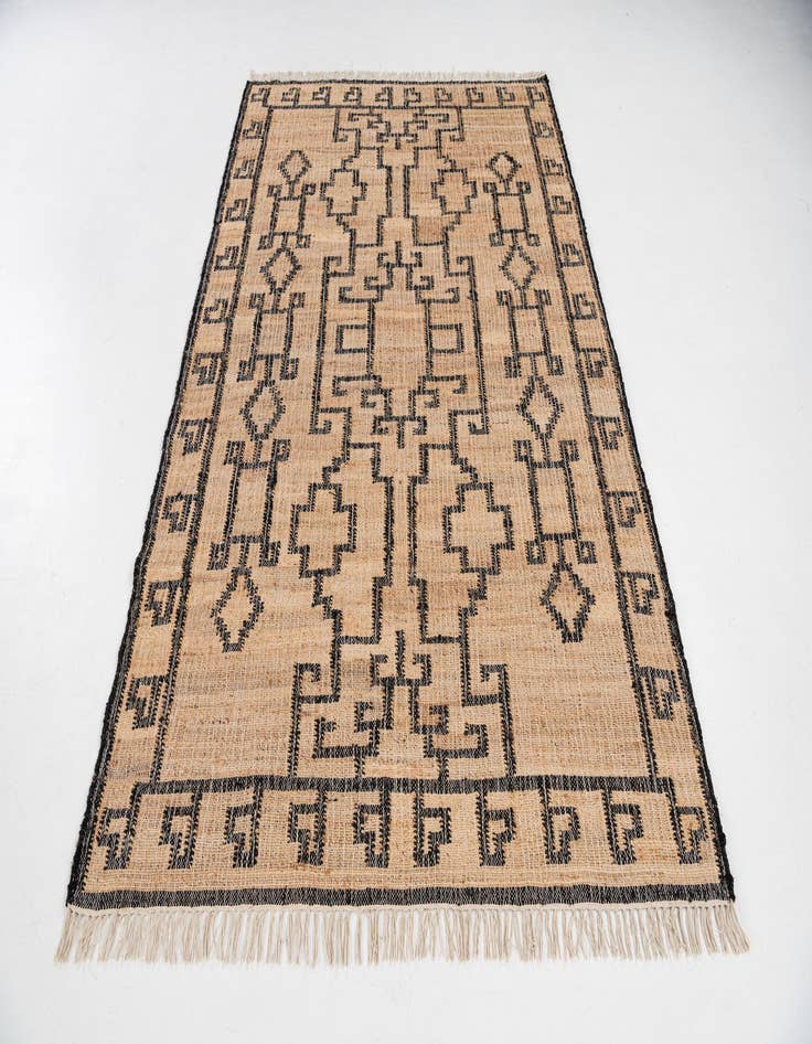 Detail image of 5' 2 x 8' 2  Hand Woven Kilim Jute Rug