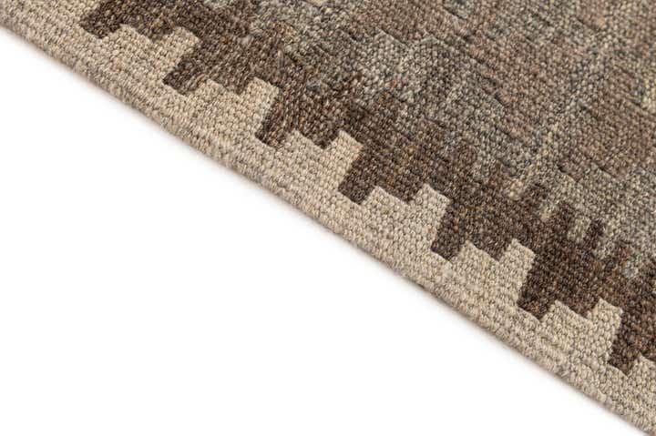 3' 11 x 6' 9 Hand Woven Kilim Maymana Wool Rug