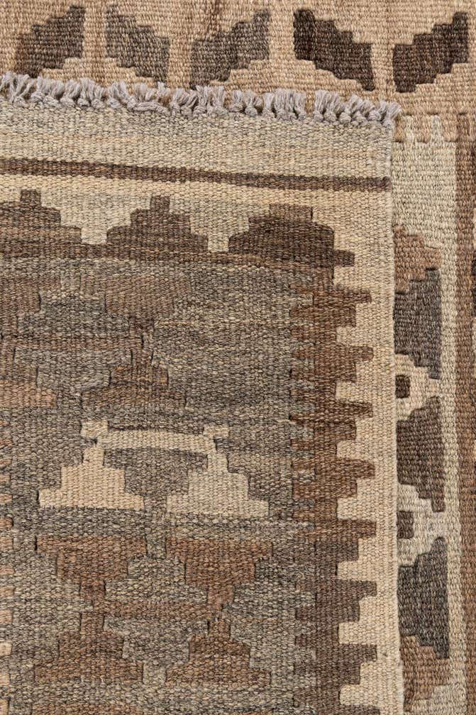 3' 11 x 6' 9 Hand Woven Kilim Maymana Wool Rug