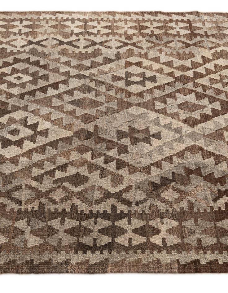 Detail image of 4' 6 x 6' 3  Hand Woven Kilim Maymana Wool Rug