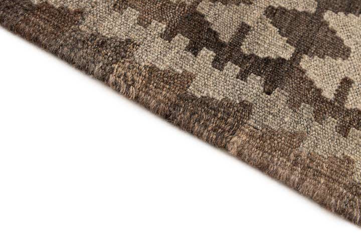 4' 6 x 6' 3 Hand Woven Kilim Maymana Wool Rug