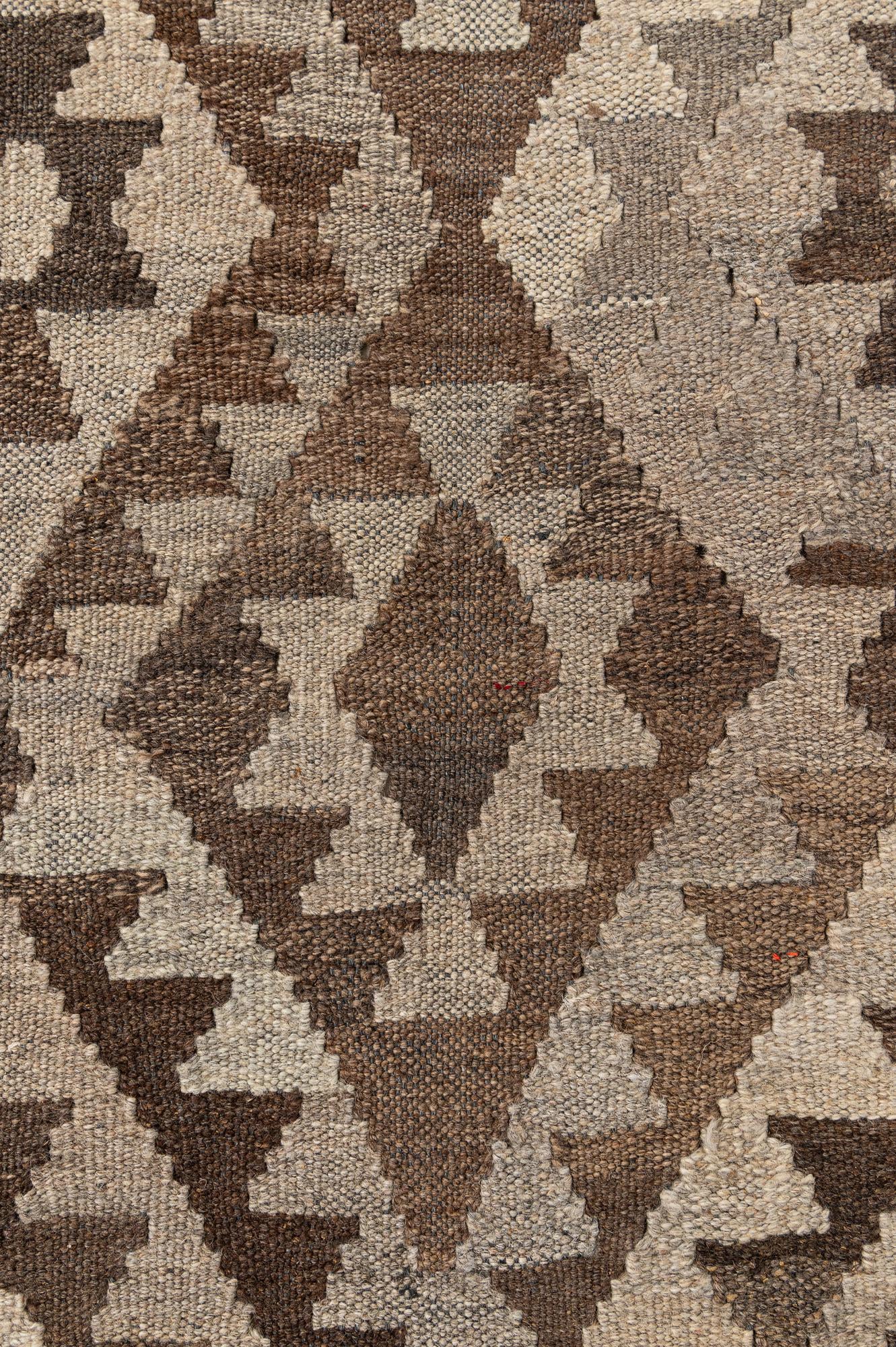 4' 6 x 6' 3 Hand Woven Kilim Maymana Wool Rug