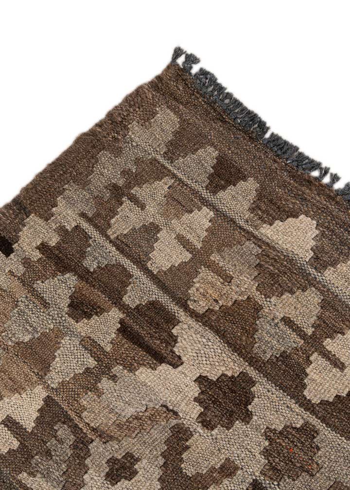 4' 6 x 6' 3 Hand Woven Kilim Maymana Wool Rug