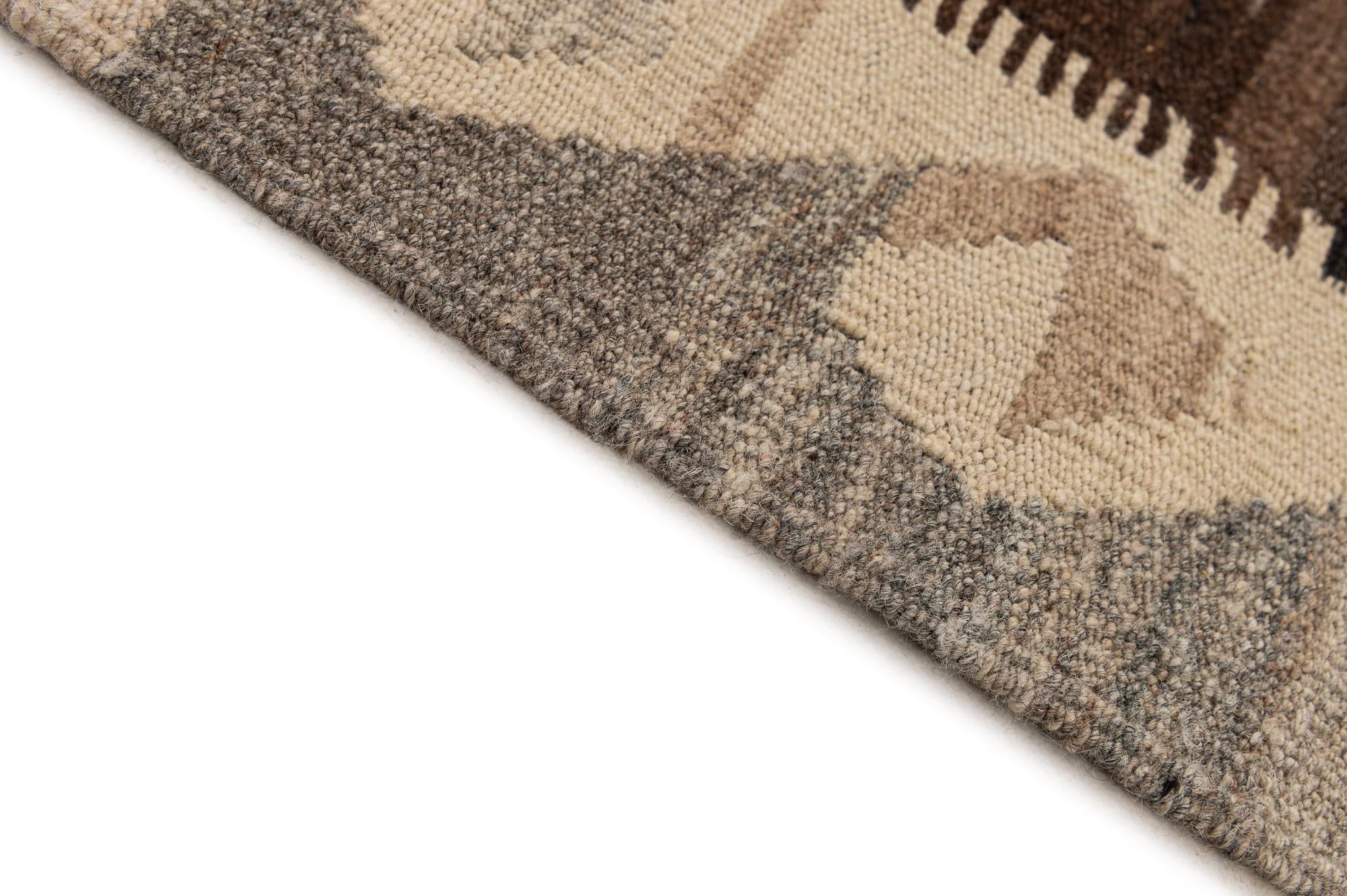 5' x 6' 7 Hand Woven Kilim Maymana Wool Rug