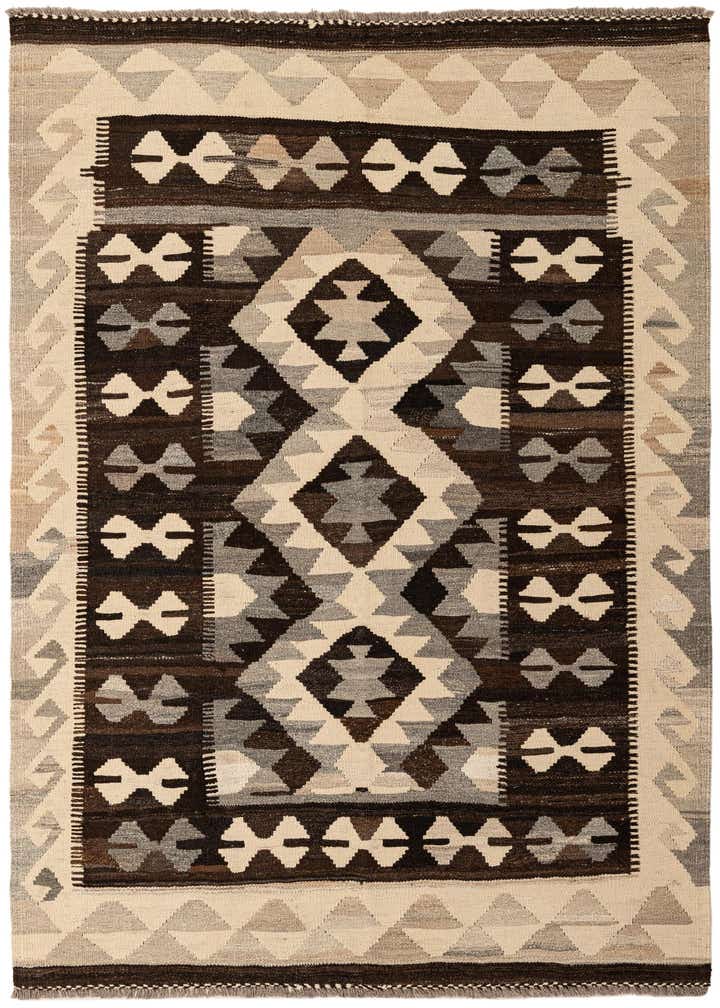 5' x 6' 7 Hand Woven Kilim Maymana Wool Rug