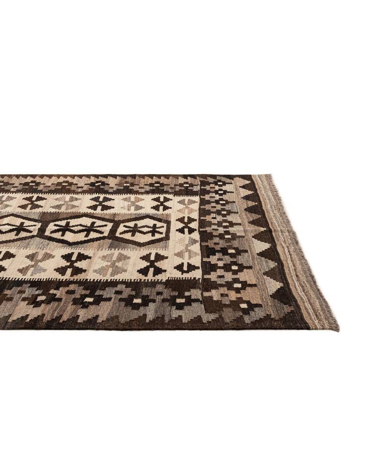 Detail image of 5' x 6' 9 Hand Woven Kilim Maymana Wool Rug