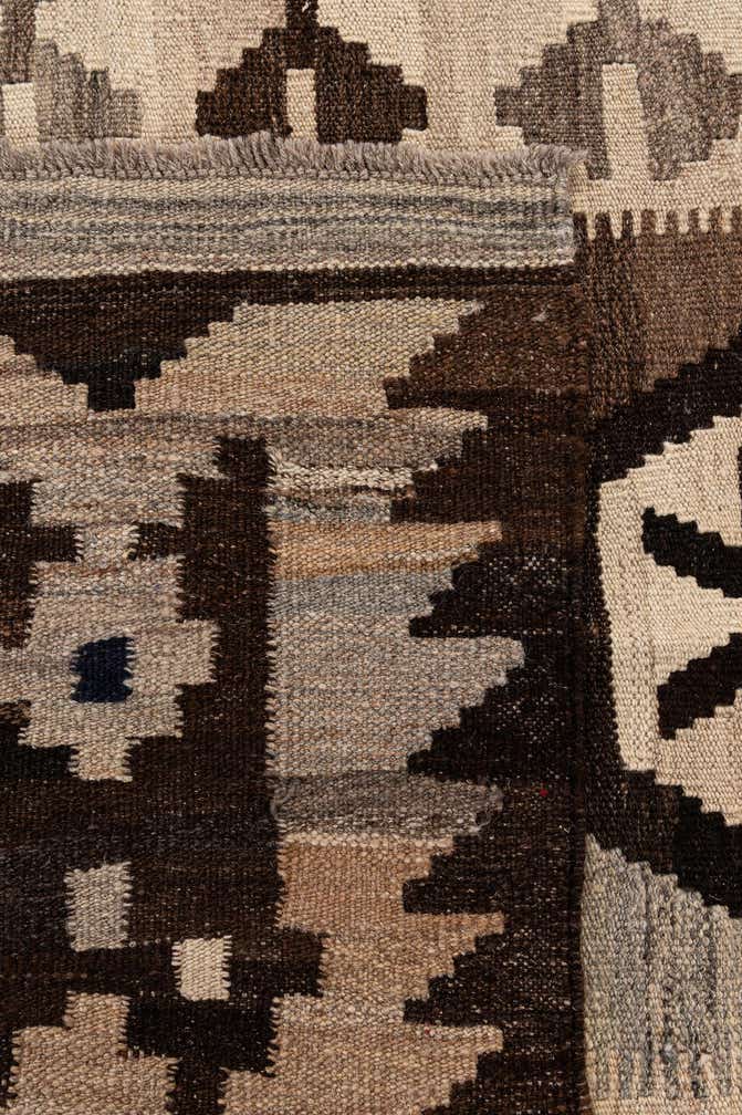 5' x 6' 9 Hand Woven Kilim Maymana Wool Rug