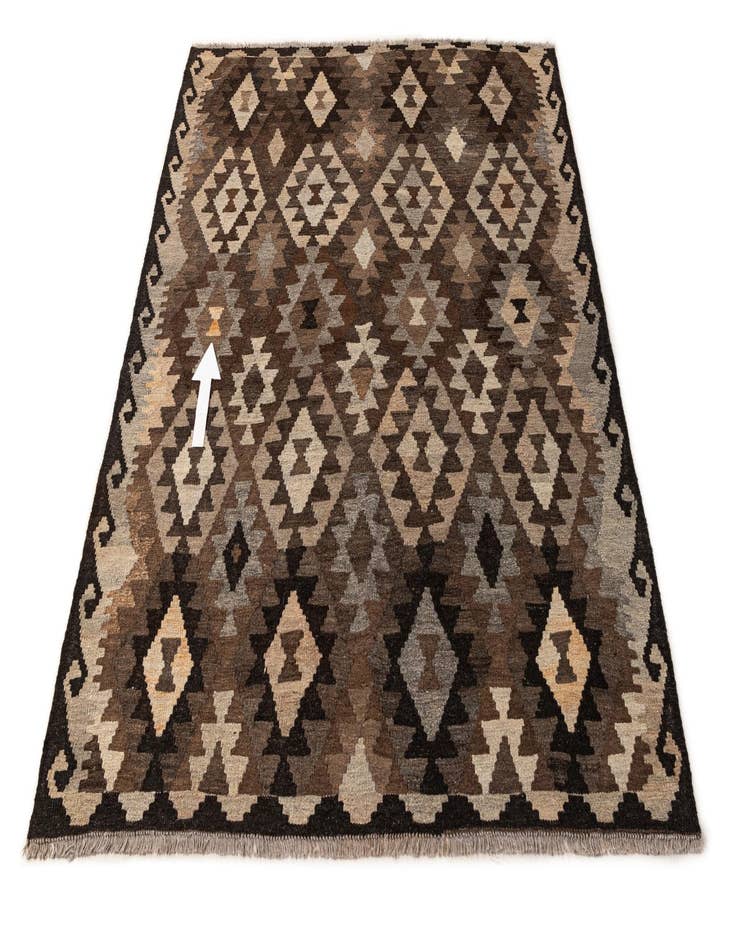 Detail image of 5' x 6' 7  Hand Woven Kilim Maymana Wool Rug