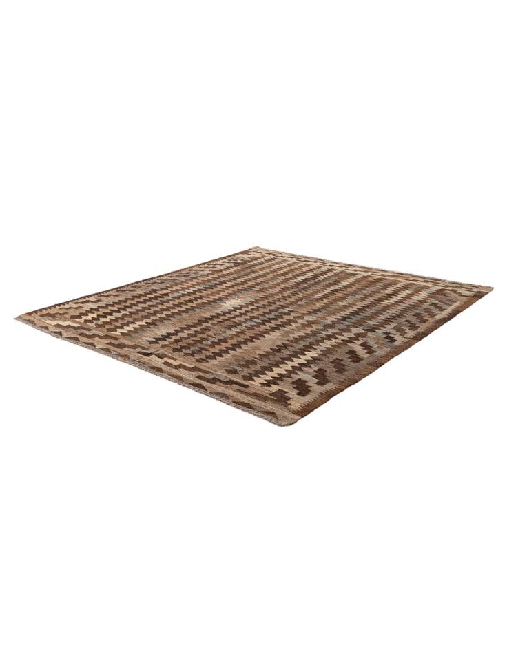 Detail image of 5' 4 x 5' 11  Hand Woven Kilim Maymana Wool Rug