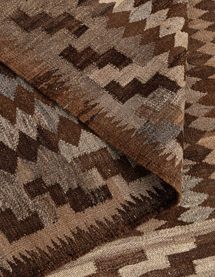 Detail image of 5' 4 x 5' 11  Hand Woven Kilim Maymana Wool Rug
