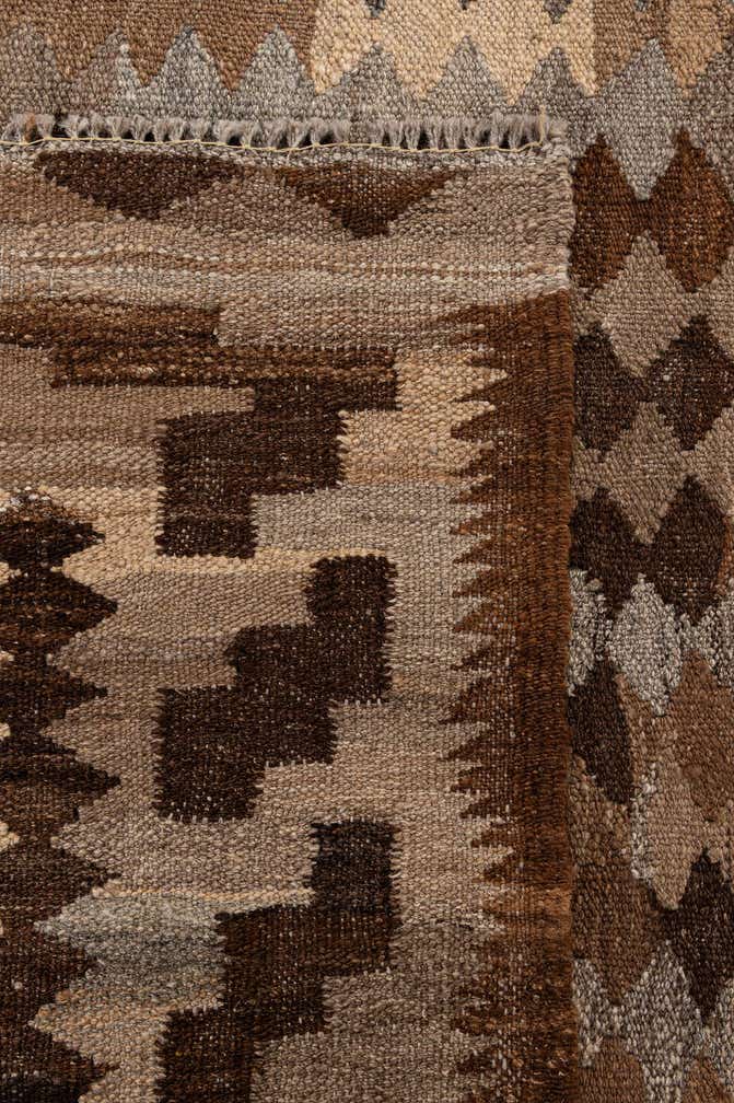 5' 4 x 5' 11 Hand Woven Kilim Maymana Wool Rug