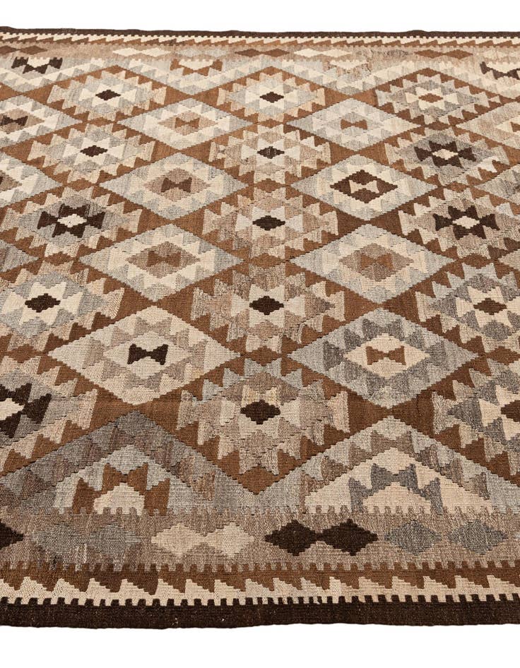 Detail image of 6' 8 x 9' 6  Hand Woven Kilim Maymana Wool Rug