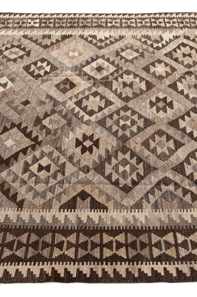 6' 8 x 9' Hand Woven Kilim Maymana Wool Rug