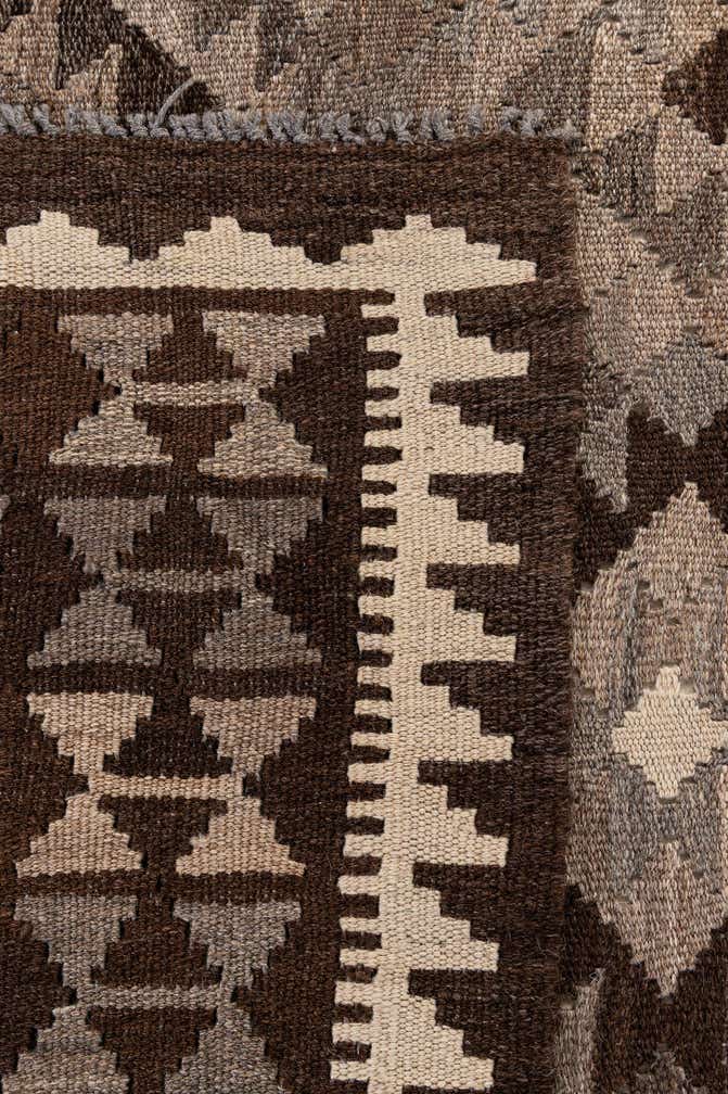 6' 8 x 9' Hand Woven Kilim Maymana Wool Rug