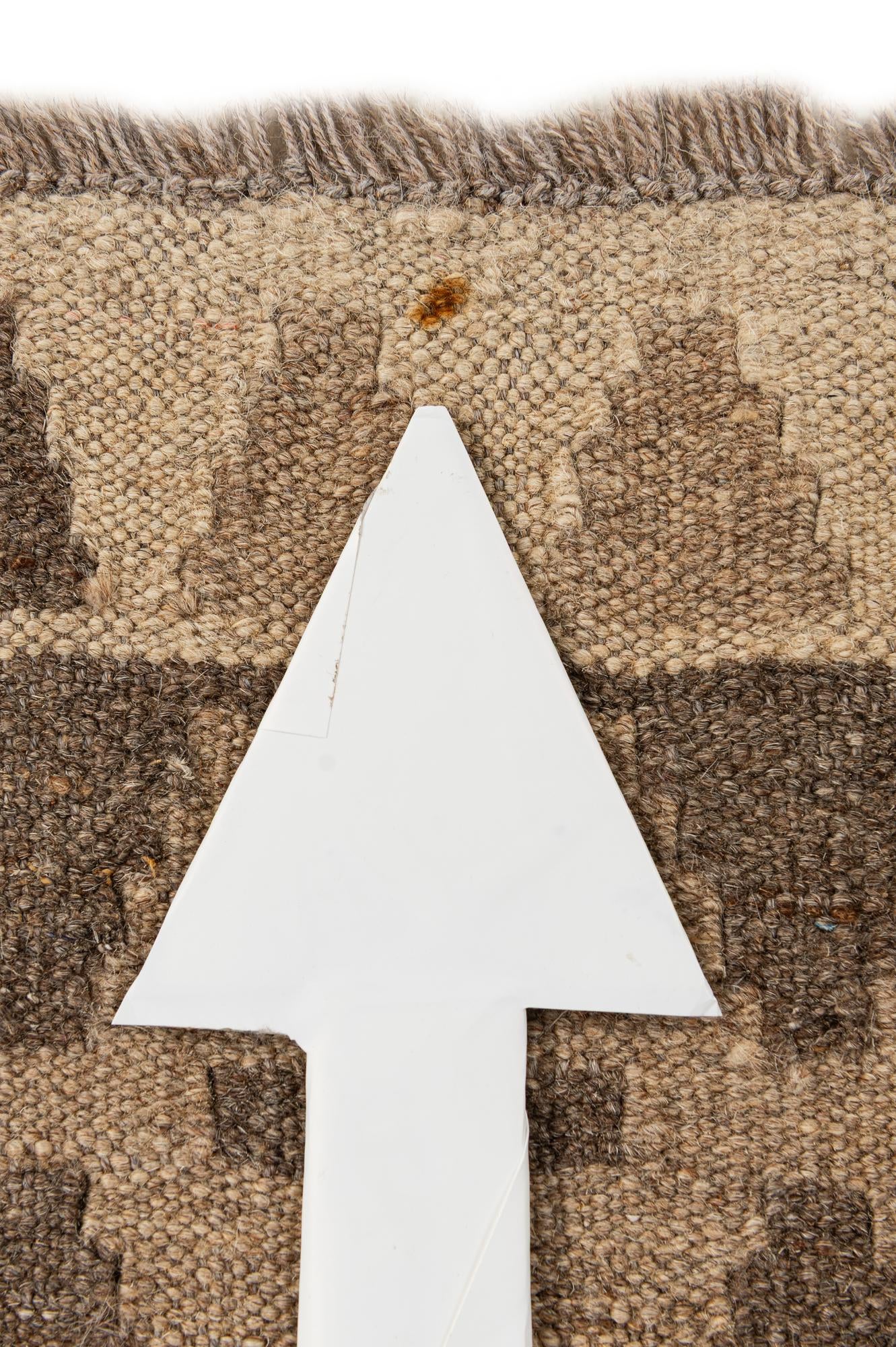 6' 11 x 9' 8 Hand Woven Kilim Maymana Wool Rug