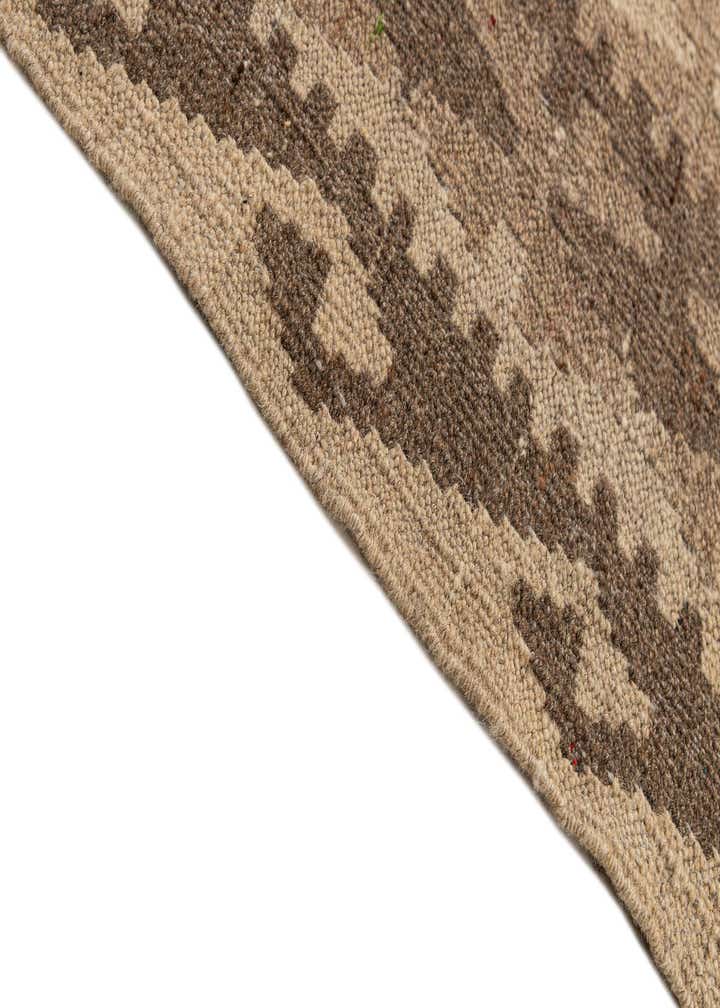 6' 11 x 9' 8 Hand Woven Kilim Maymana Wool Rug