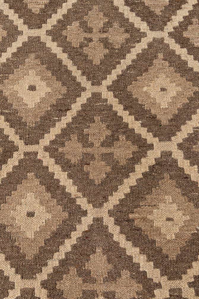 6' 11 x 9' 8 Hand Woven Kilim Maymana Wool Rug