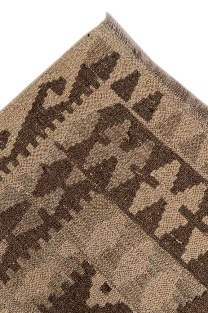 6' 11 x 9' 8 Hand Woven Kilim Maymana Wool Rug