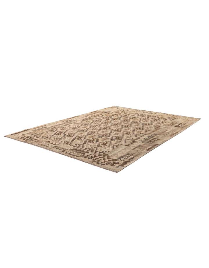 6' 11 x 9' 6 Hand Woven Kilim Maymana Wool Rug