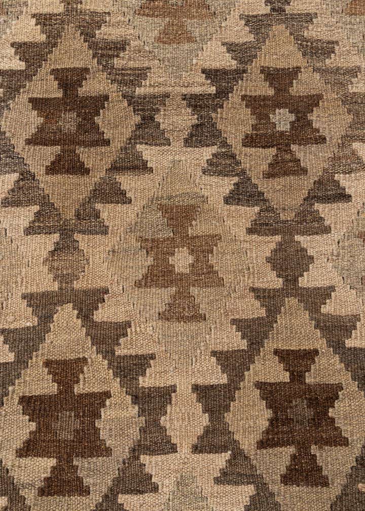 6' 11 x 9' 6 Hand Woven Kilim Maymana Wool Rug