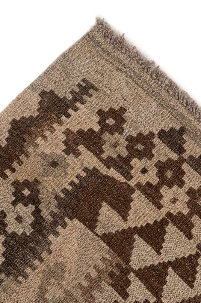 6' 11 x 9' 6 Hand Woven Kilim Maymana Wool Rug
