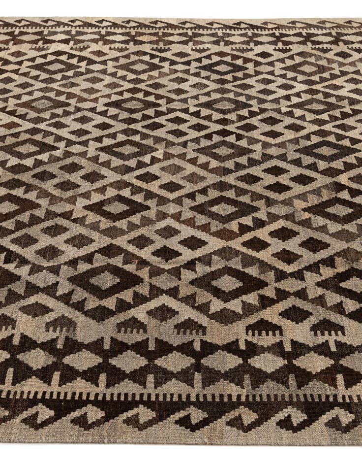 Detail image of 6' 10 x 9' 7 Hand Woven Kilim Maymana Wool Rug