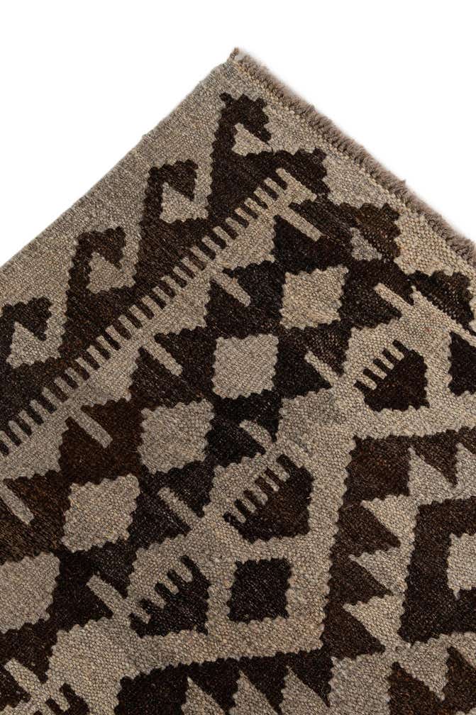 6' 10 x 9' 7 Hand Woven Kilim Maymana Wool Rug