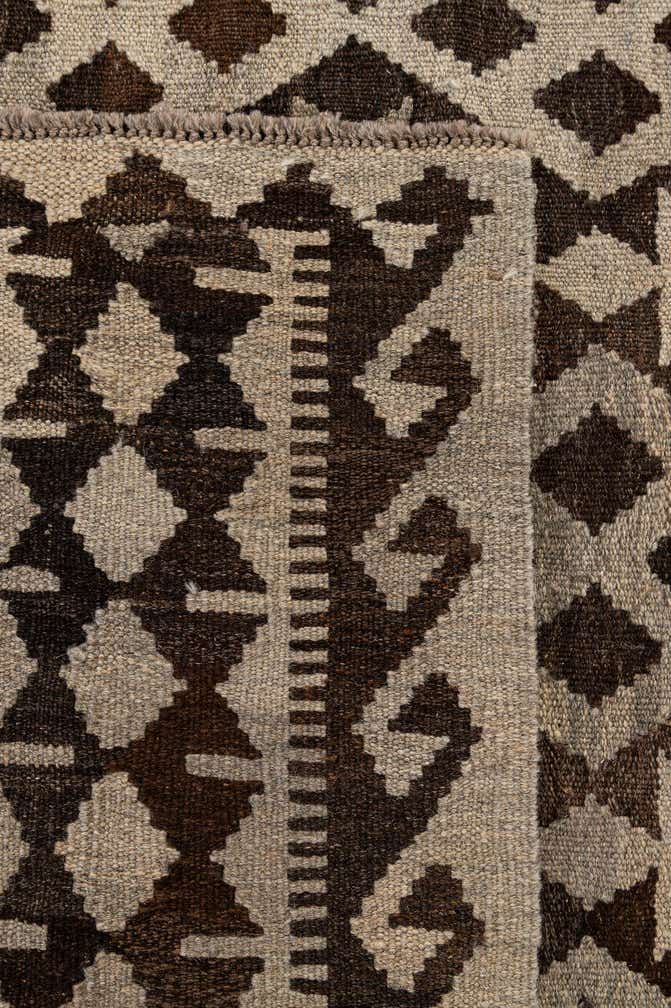 6' 10 x 9' 7 Hand Woven Kilim Maymana Wool Rug
