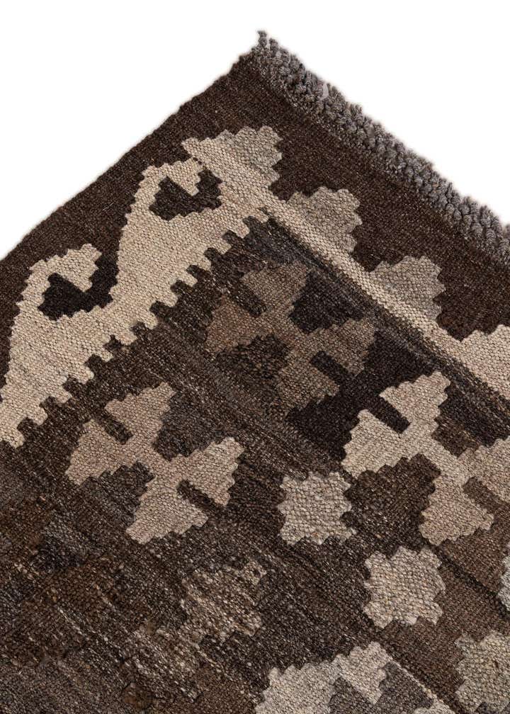 6' 10 x 9' 5 Hand Woven Kilim Maymana Wool Rug