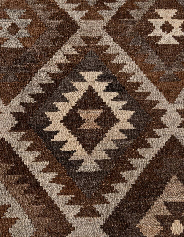 Detail image of 7' x 10'  Hand Woven Kilim Maymana Wool Rug