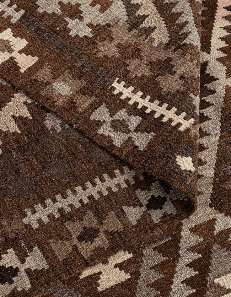 Detail image of 7' x 10'  Hand Woven Kilim Maymana Wool Rug