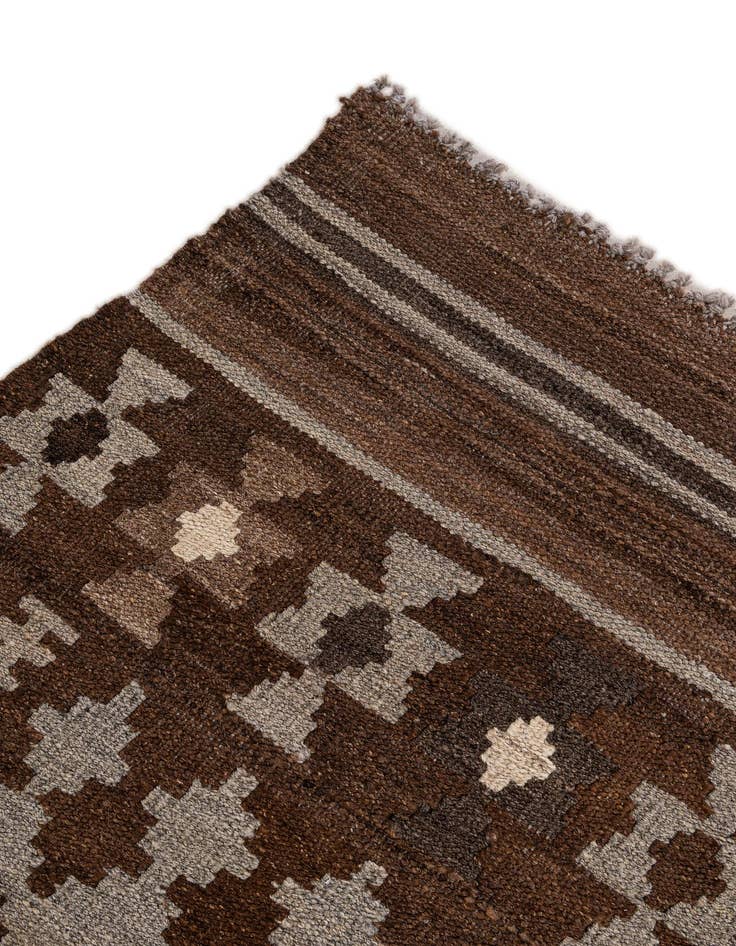Detail image of 7' x 10'  Hand Woven Kilim Maymana Wool Rug