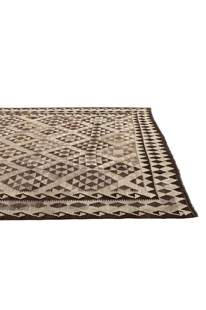 7' x 10' 2 Hand Woven Kilim Maymana Wool Rug