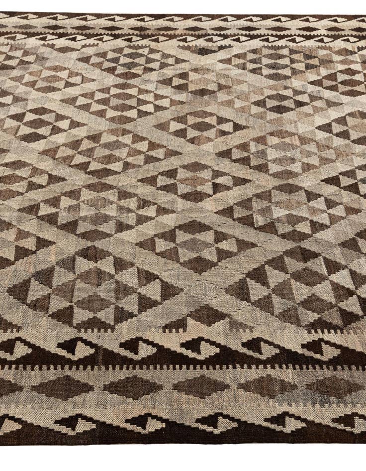 Detail image of 7' x 10' 2 Hand Woven Kilim Maymana Wool Rug